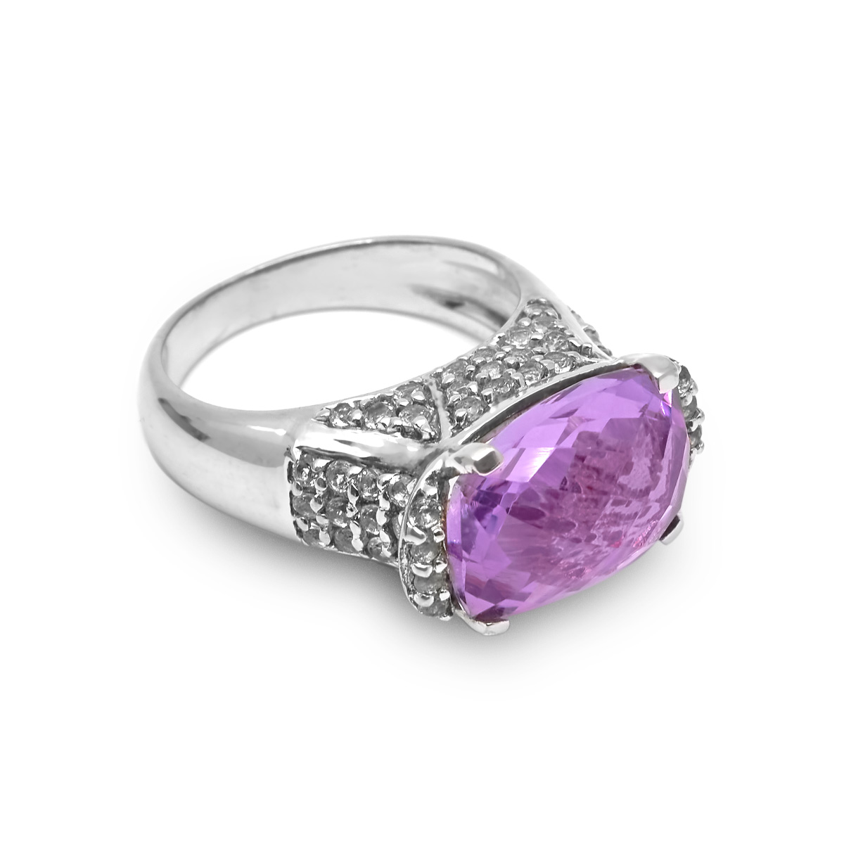 Bague amethyste argent Tiphaine